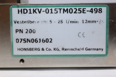 HONSBERG HD1KV-015TM025E-498 FLOW SWITCH