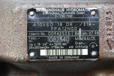 BRUENINGHAUS HYDROMATIK A10VSO 18 DR/31R-PPA12N00 AXIAL PISTON VARIABLE PUMP 00942503