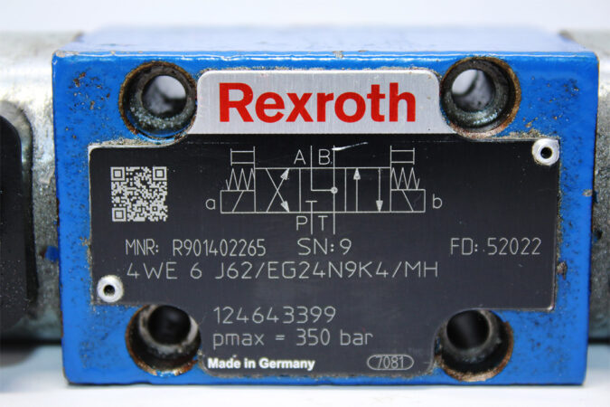 REXROTH R901402265 DIRECTIONAL CONTROL VALVE 4WE6J62/EG24N9K4/MH