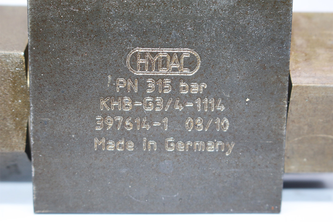 HYDAC KHB-G3/4-1114 BALL VALVE 397614-1