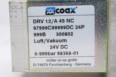Coax DRV 12/A 45 NC Lateral Valves