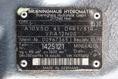 BRUENINGHAUS HYDROMATIK A10VSO 45 DFR1/31R-VPA12N00 AXIAL PISTON VARIABLE PUMP 00967365