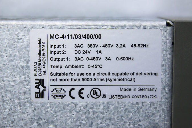 Schneider Electric-ELAU MC-4/11/03/400 PACDRIVE SERVO AMPLIFIER 13130245
