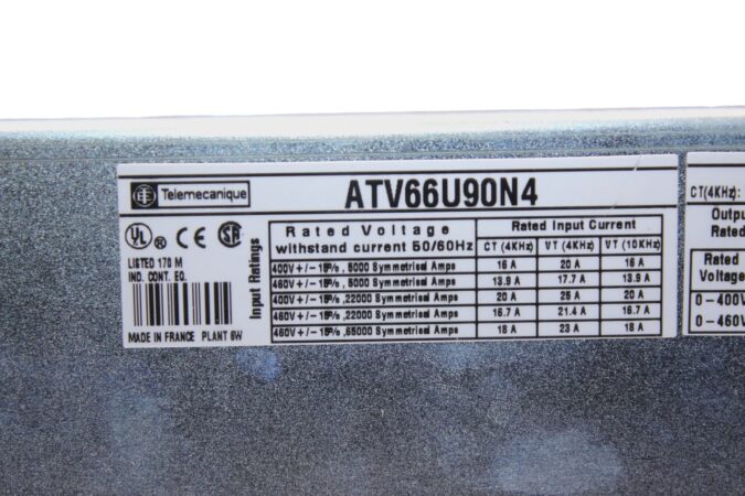 TELEMECANIQUE ATV66U90N4 SPEED DRIVE CONTROLLER - Image 4